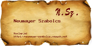 Neumayer Szabolcs névjegykártya