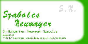 szabolcs neumayer business card